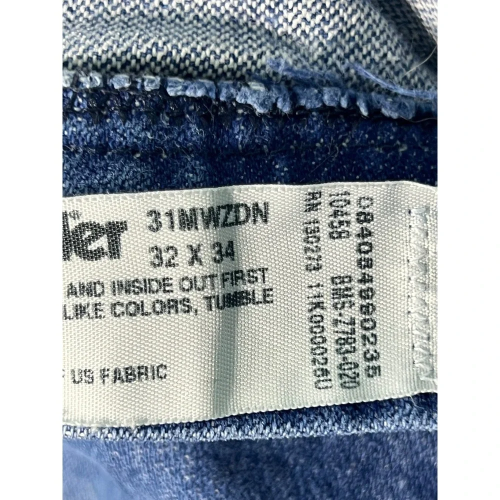 Wrangler 31x32 Relaxed Fit Jeans Medium Wash Distressed Denim Mens